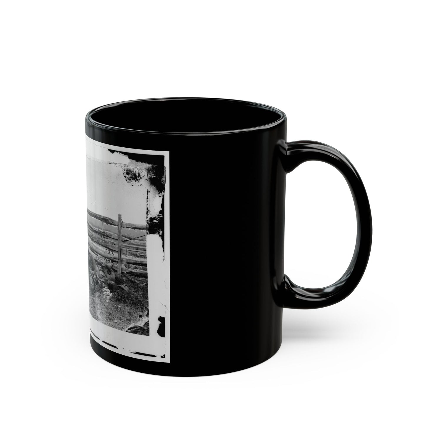 Antietam, Maryland. Dead Of Stonewall Jackson's Brigade By Rail Fence On The Hagerstown Pike (U.S. Civil War) Black Coffee Mug