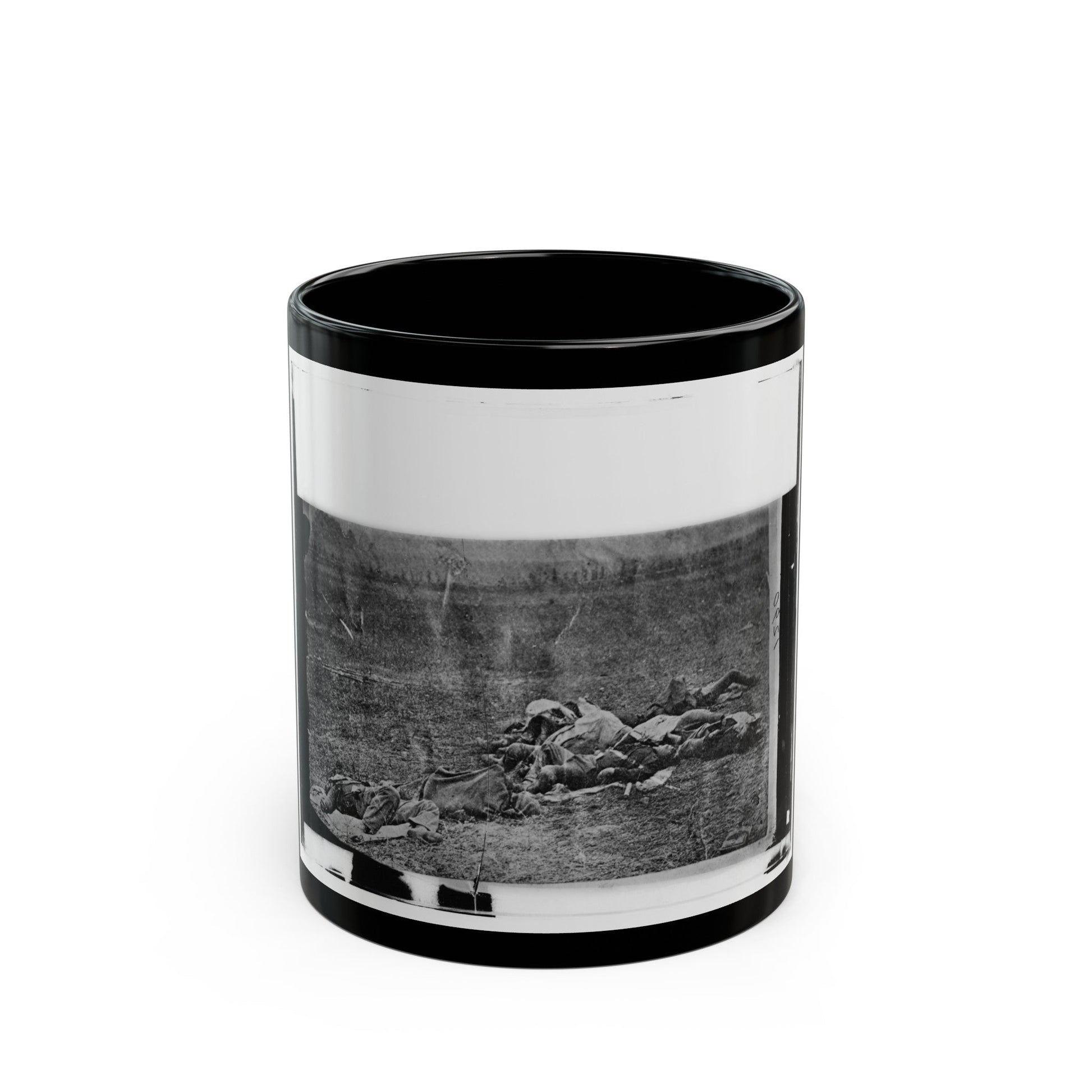 Antietam, Maryland. Dead On Battlefield (U.S. Civil War) Black Coffee Mug-11oz-The Sticker Space