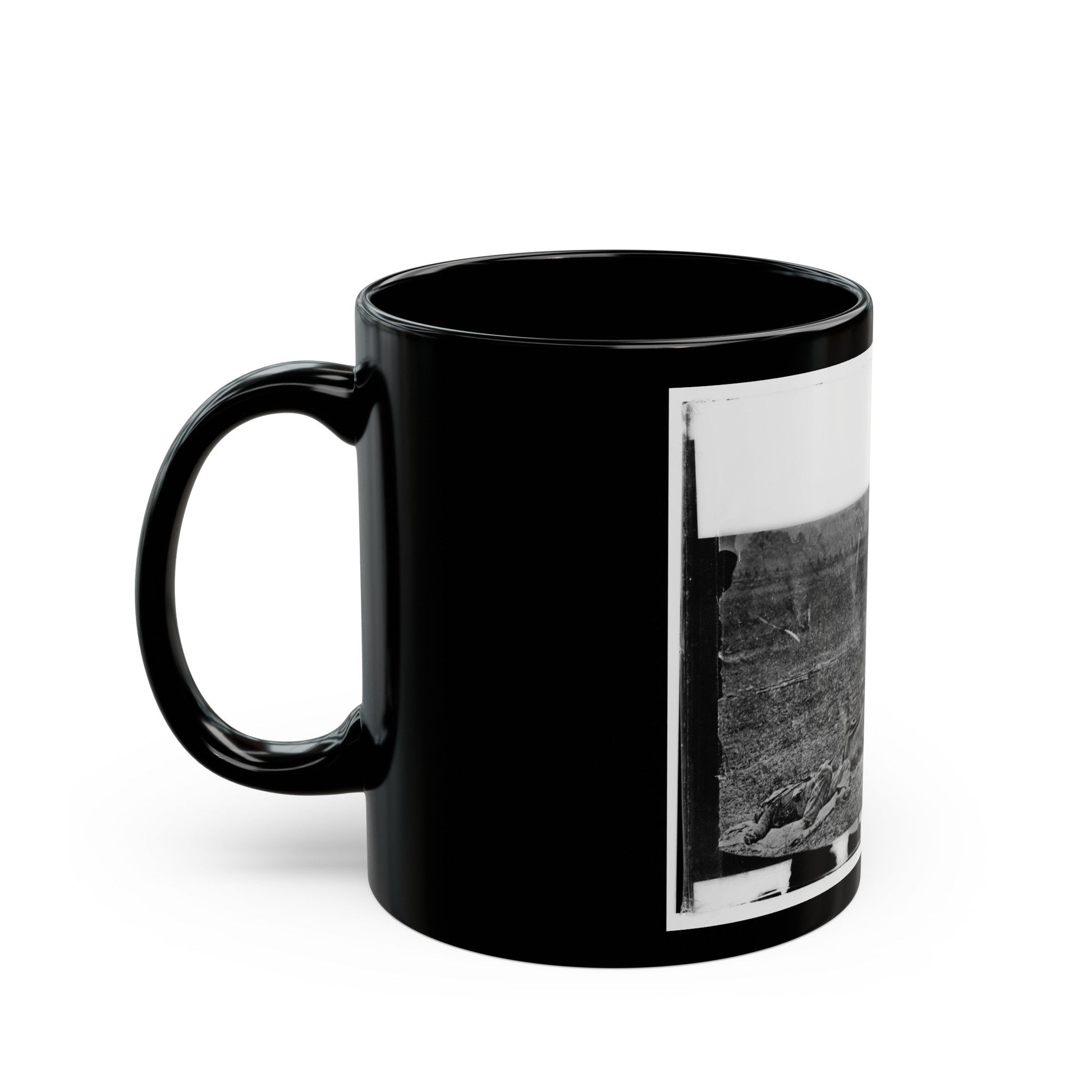 Antietam, Maryland. Dead On Battlefield (U.S. Civil War) Black Coffee Mug-The Sticker Space