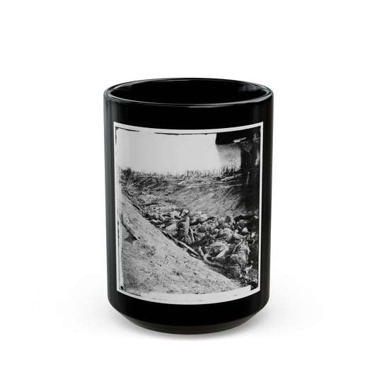 Antietam, Maryland. Dead Soldiers In Ditch On The Right Wing Where Kimball's Brigade Fought So Desperately (U.S. Civil War) Black Coffee Mug