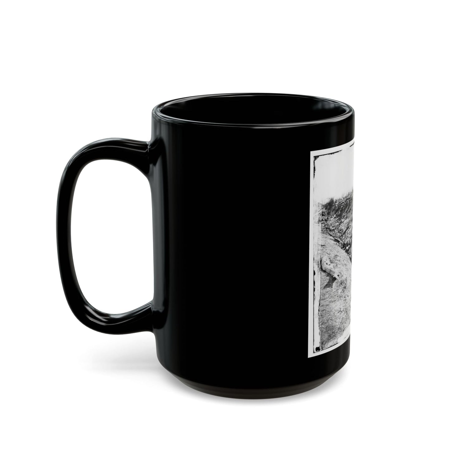 Antietam, Maryland. Dead Soldiers In Ditch On The Right Wing Where Kimball's Brigade Fought So Desperately (U.S. Civil War) Black Coffee Mug