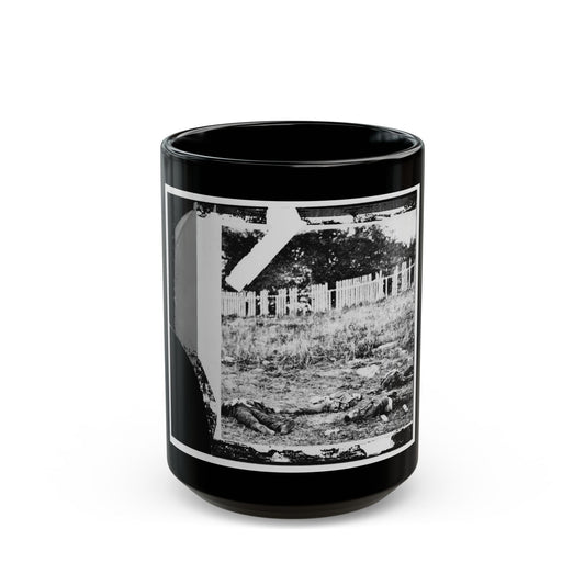 Antietam, Maryland. Dead Soldiers On Battlefield (U.S. Civil War) Black Coffee Mug-15oz-The Sticker Space