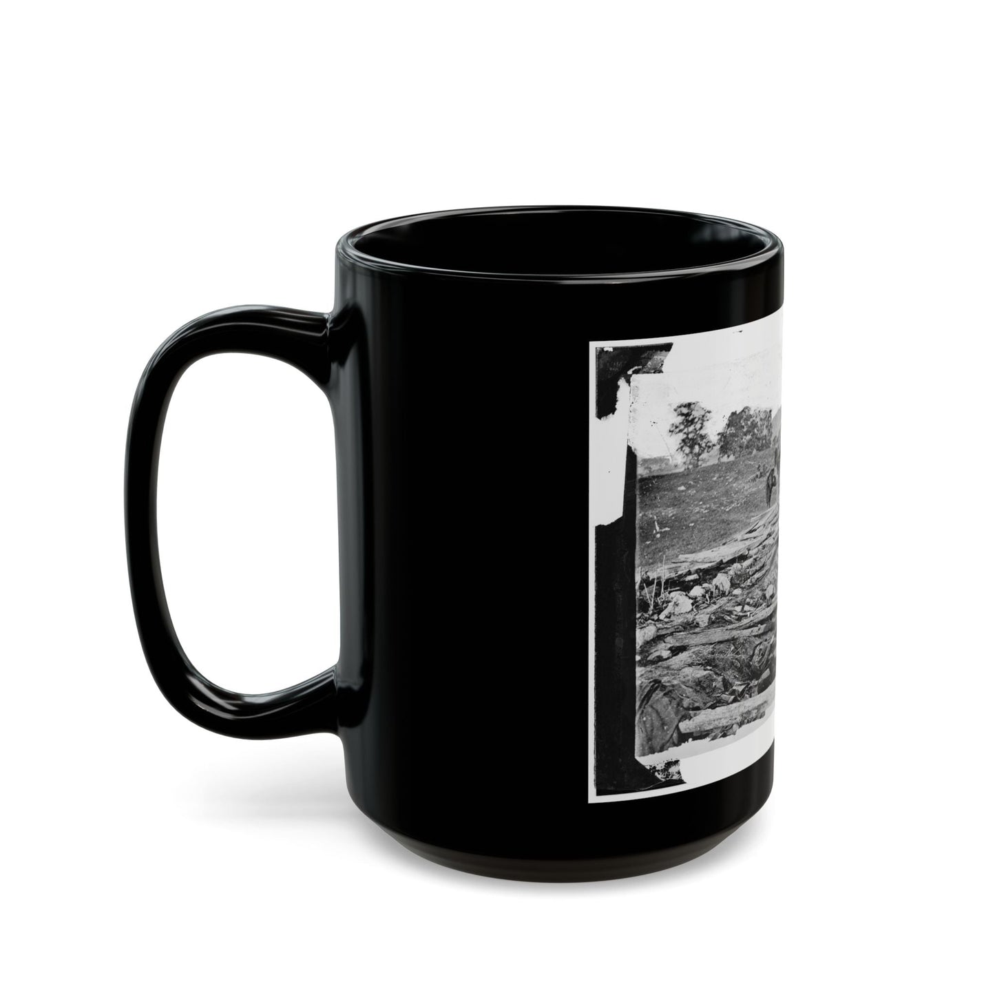 Antietam, Maryland. Ditch With Bodies Of Soldiers On Right Wing Used As A Rifle Pit By Confederates (U.S. Civil War) Black Coffee Mug