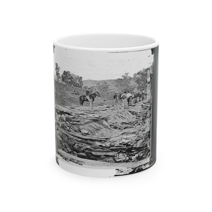 Antietam, Maryland. Ditch With Bodies Of Soldiers On Right Wing Used As A Rifle Pit By Confederates (U.S. Civil War) White Coffee Mug