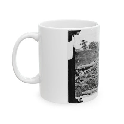 Antietam, Maryland. Ditch With Bodies Of Soldiers On Right Wing Used As A Rifle Pit By Confederates (U.S. Civil War) White Coffee Mug