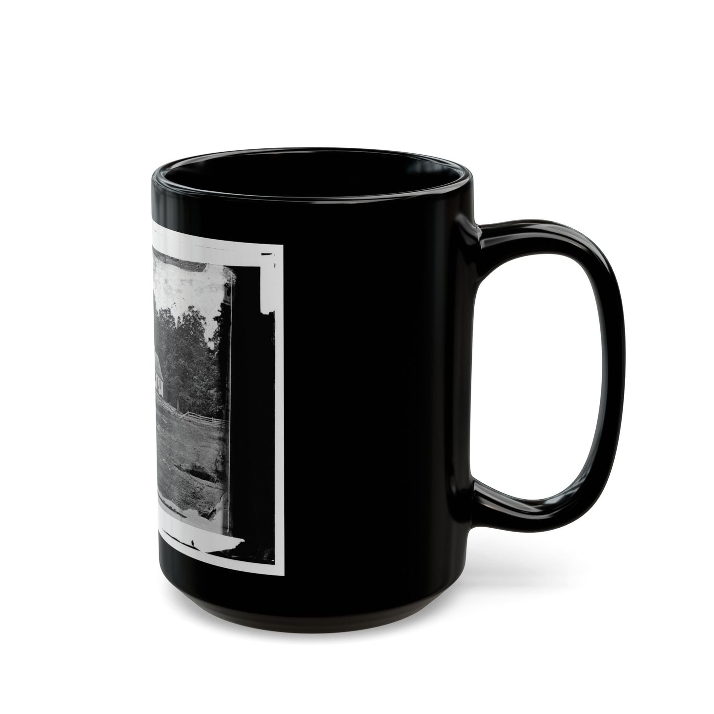 Antietam, Maryland. Dunker Church On Battlefield (U.S. Civil War) Black Coffee Mug-The Sticker Space