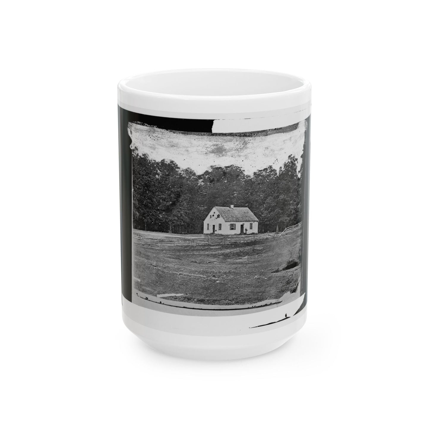 Antietam, Maryland. Dunker Church On Battlefield (U.S. Civil War) White Coffee Mug-15oz-The Sticker Space