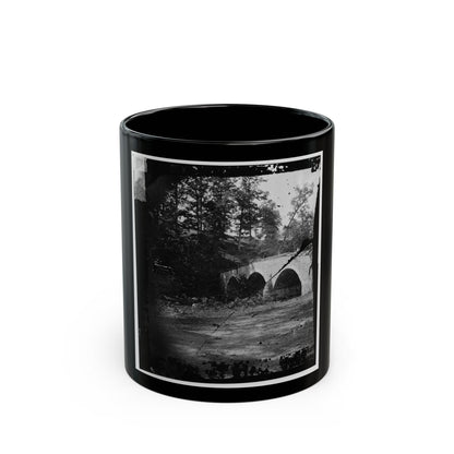 Antietam, Maryland. Eastern View Of Bridge (U.S. Civil War) Black Coffee Mug-11oz-The Sticker Space