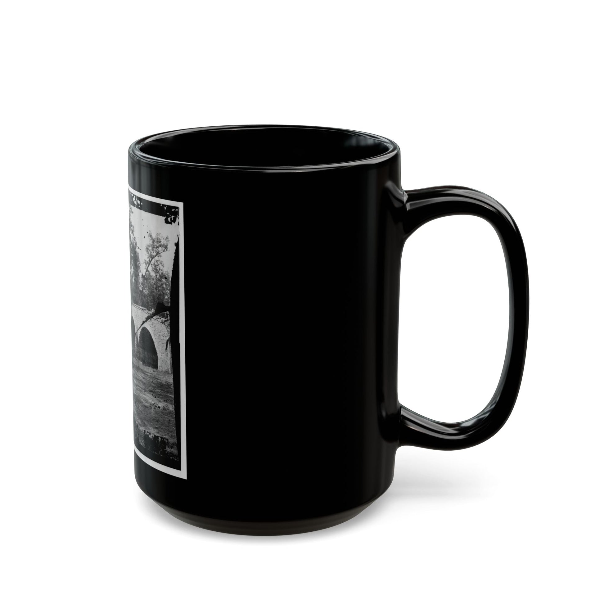 Antietam, Maryland. Eastern View Of Bridge (U.S. Civil War) Black Coffee Mug-The Sticker Space