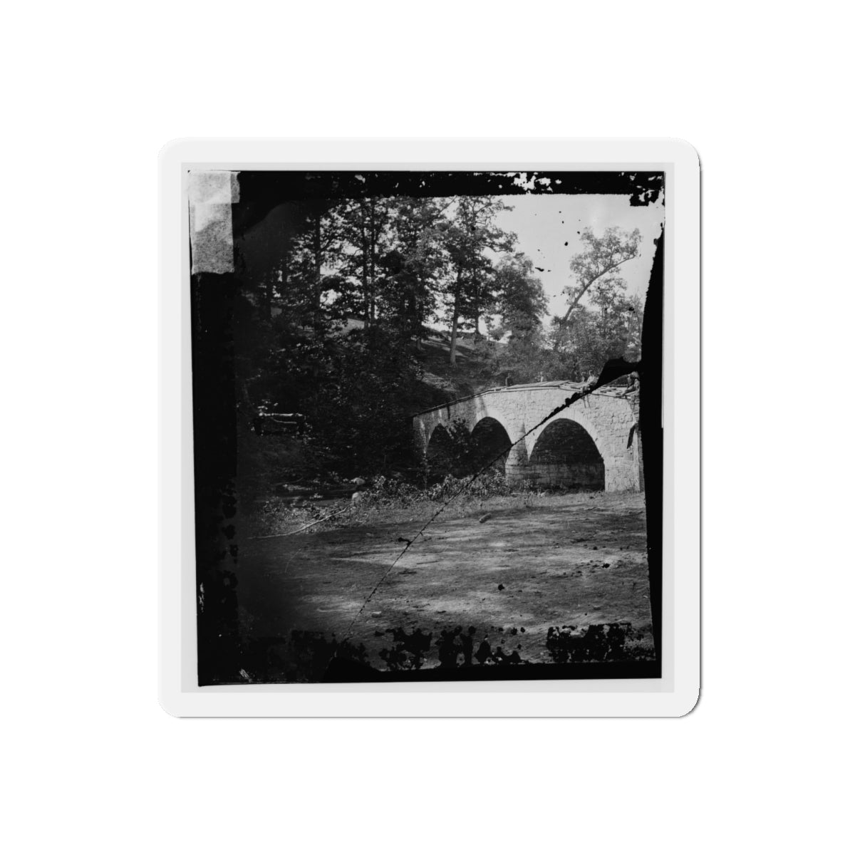 Antietam, Maryland. Eastern View Of Bridge (U.S. Civil War) Refrigerator Magnet-5" x 5"-The Sticker Space