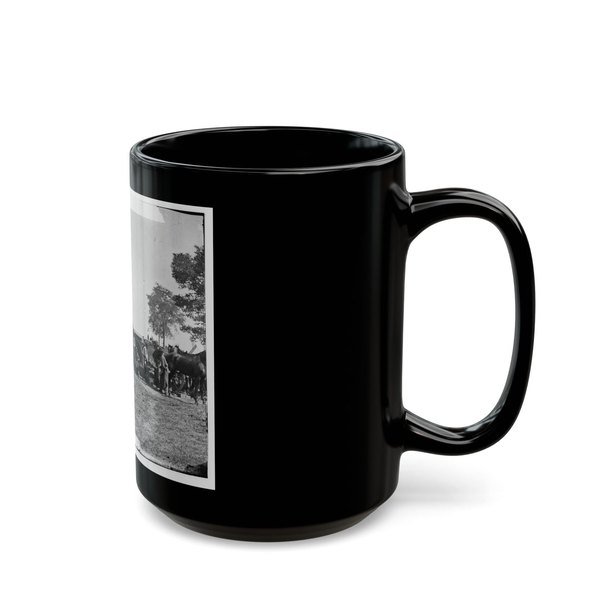 Antietam, Maryland. Forge Scene At General Mcclellan's Headquarters (U.S. Civil War) Black Coffee Mug-The Sticker Space