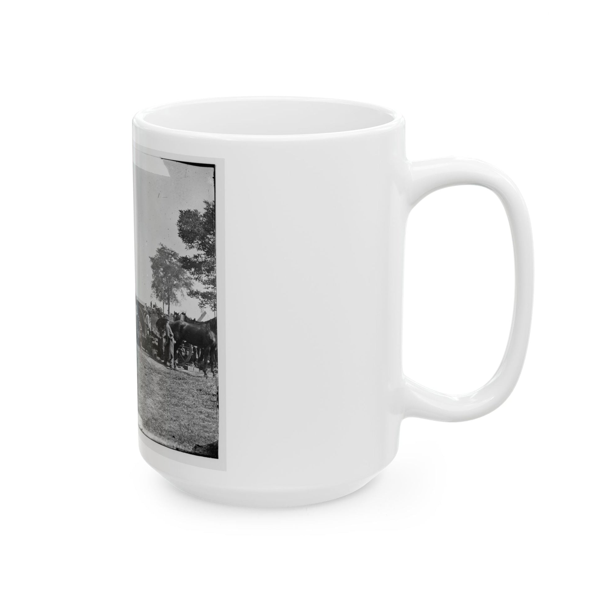 Antietam, Maryland. Forge Scene At General Mcclellan's Headquarters (U.S. Civil War) White Coffee Mug-The Sticker Space