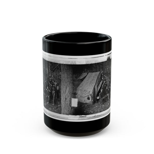 Antietam, Maryland. General John C. Caldwell And Staff On Battlefield (U.S. Civil War) Black Coffee Mug-15oz-The Sticker Space