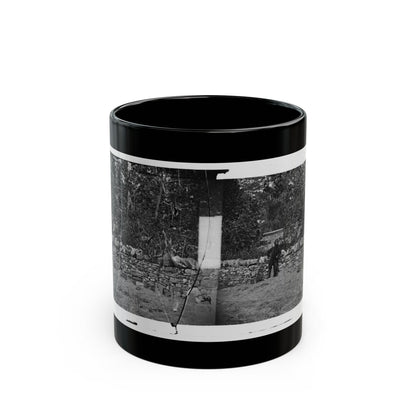 Antietam, Maryland. Graves Of Federal Soldiers At Burnside Bridge (U.S. Civil War) Black Coffee Mug-11oz-The Sticker Space