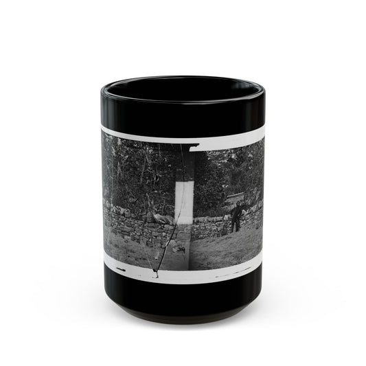 Antietam, Maryland. Graves Of Federal Soldiers At Burnside Bridge (U.S. Civil War) Black Coffee Mug-15oz-The Sticker Space