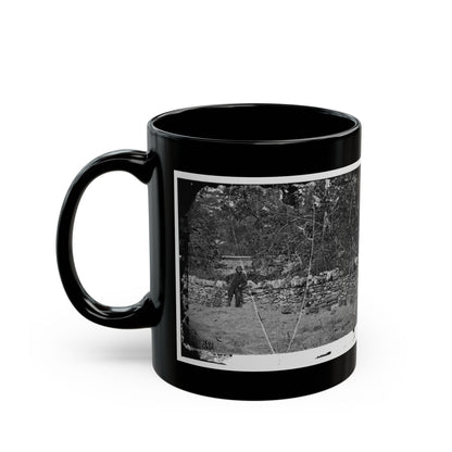 Antietam, Maryland. Graves Of Federal Soldiers At Burnside Bridge (U.S. Civil War) Black Coffee Mug-The Sticker Space