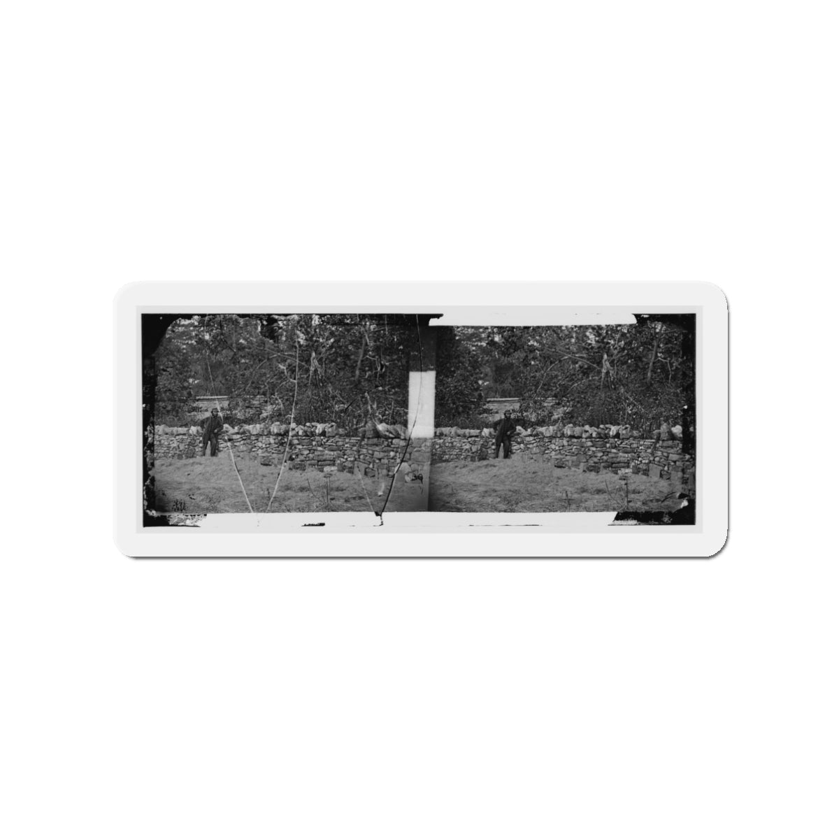 Antietam, Maryland. Graves Of Federal Soldiers At Burnside Bridge (U.S. Civil War) Refrigerator Magnet-3" x 3"-The Sticker Space