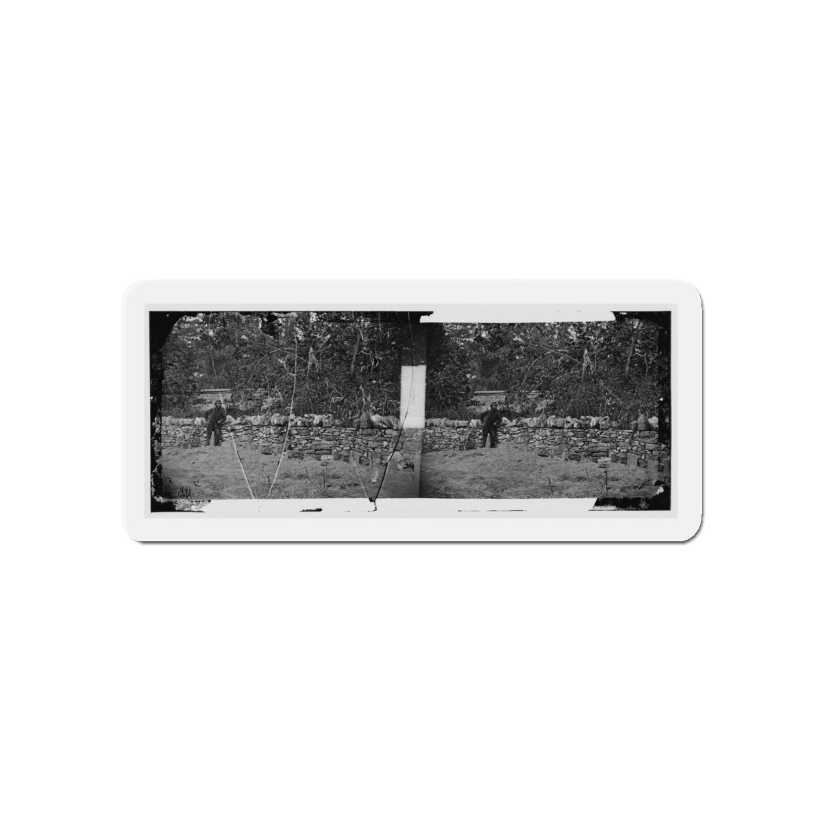 Antietam, Maryland. Graves Of Federal Soldiers At Burnside Bridge (U.S. Civil War) Refrigerator Magnet-5" x 5"-The Sticker Space