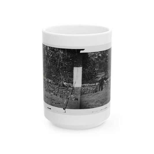 Antietam, Maryland. Graves Of Federal Soldiers At Burnside Bridge (U.S. Civil War) White Coffee Mug-15oz-The Sticker Space