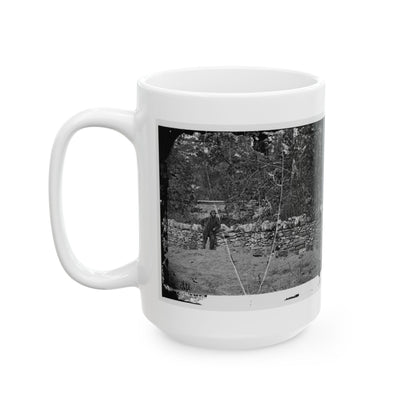 Antietam, Maryland. Graves Of Federal Soldiers At Burnside Bridge (U.S. Civil War) White Coffee Mug-The Sticker Space