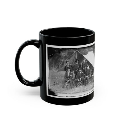 Antietam, Maryland. Group Of Federal Artillery Offices On Battlefield (U.S. Civil War) Black Coffee Mug-The Sticker Space