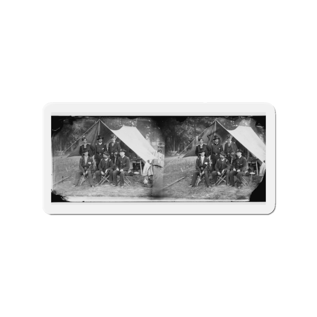 Antietam, Maryland. Group Of Federal Artillery Offices On Battlefield (U.S. Civil War) Refrigerator Magnet-2" x 2"-The Sticker Space