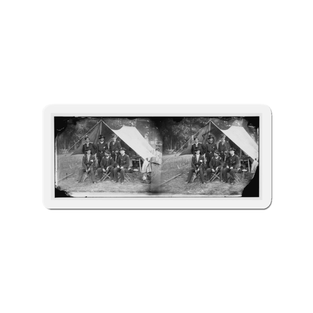 Antietam, Maryland. Group Of Federal Artillery Offices On Battlefield (U.S. Civil War) Refrigerator Magnet-3" x 3"-The Sticker Space