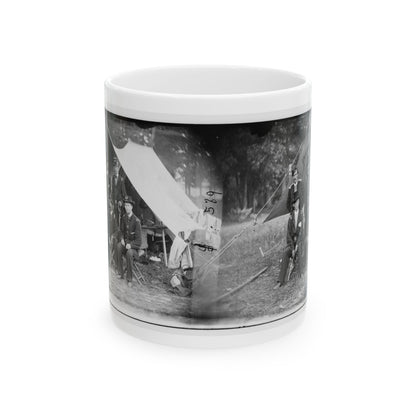 Antietam, Maryland. Group Of Federal Artillery Offices On Battlefield (U.S. Civil War) White Coffee Mug-11oz-The Sticker Space