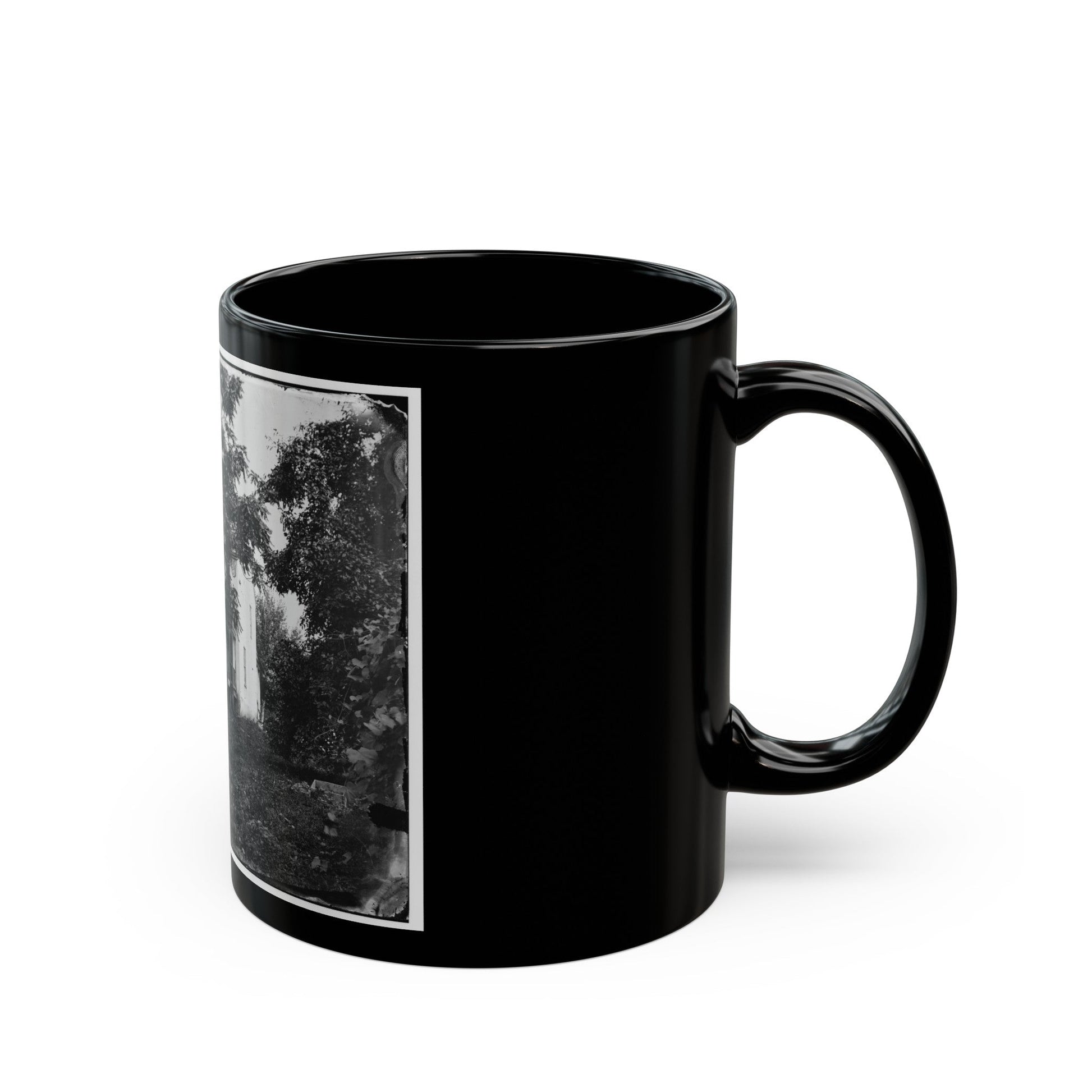 Antietam, Maryland. Miller House (U.S. Civil War) Black Coffee Mug-The Sticker Space