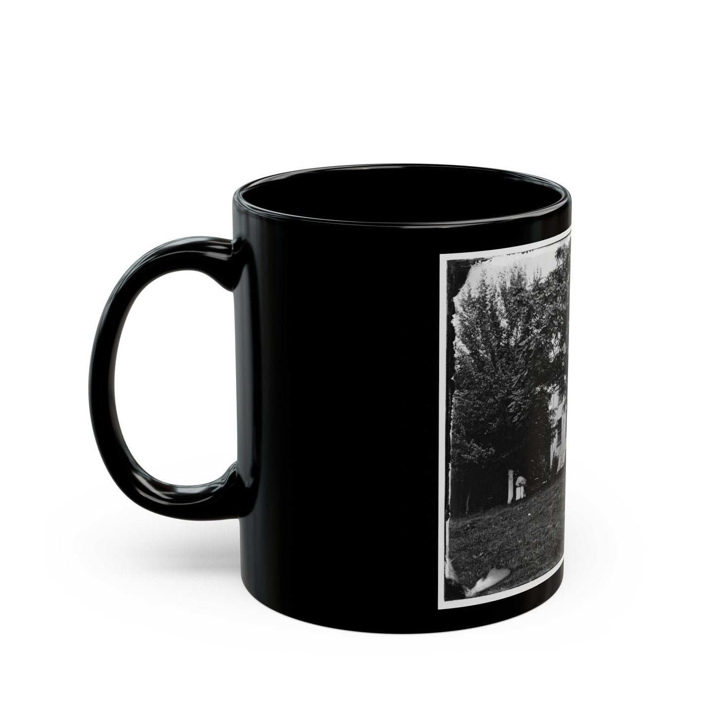 Antietam, Maryland. Miller House (U.S. Civil War) Black Coffee Mug-The Sticker Space