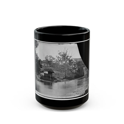 Antietam, Maryland. Newcomer's Mill (U.S. Civil War) Black Coffee Mug-15oz-The Sticker Space