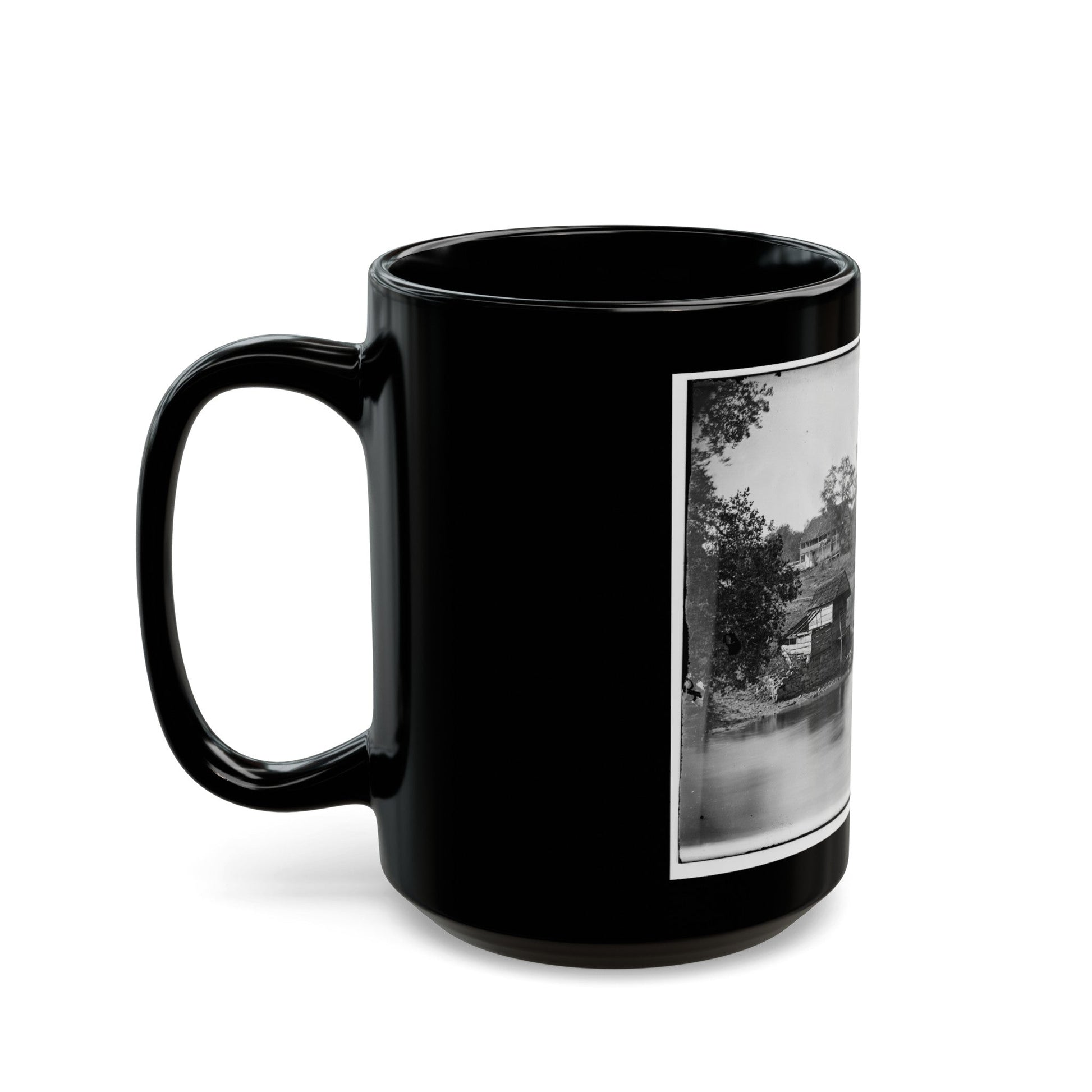 Antietam, Maryland. Newcomer's Mill (U.S. Civil War) Black Coffee Mug-The Sticker Space