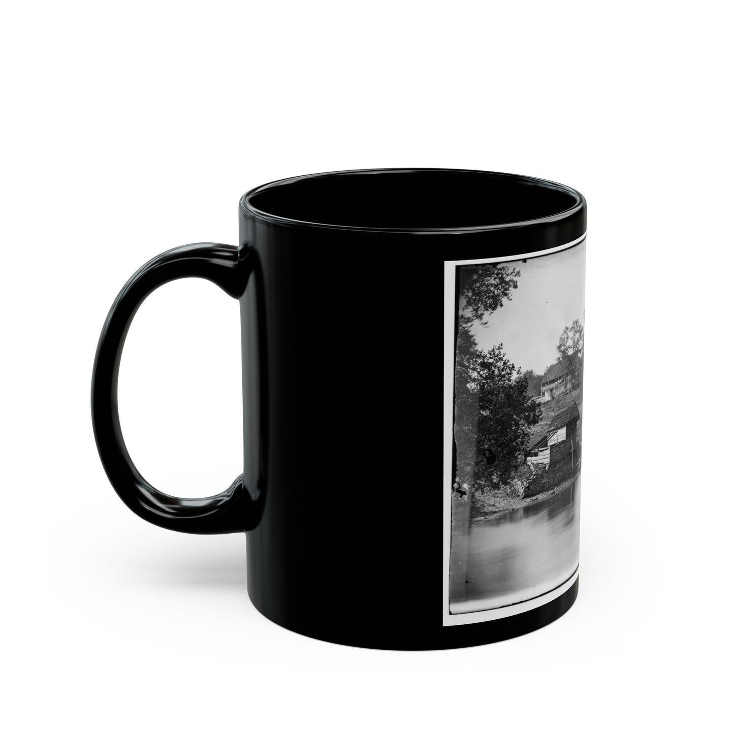 Antietam, Maryland. Newcomer's Mill (U.S. Civil War) Black Coffee Mug-The Sticker Space