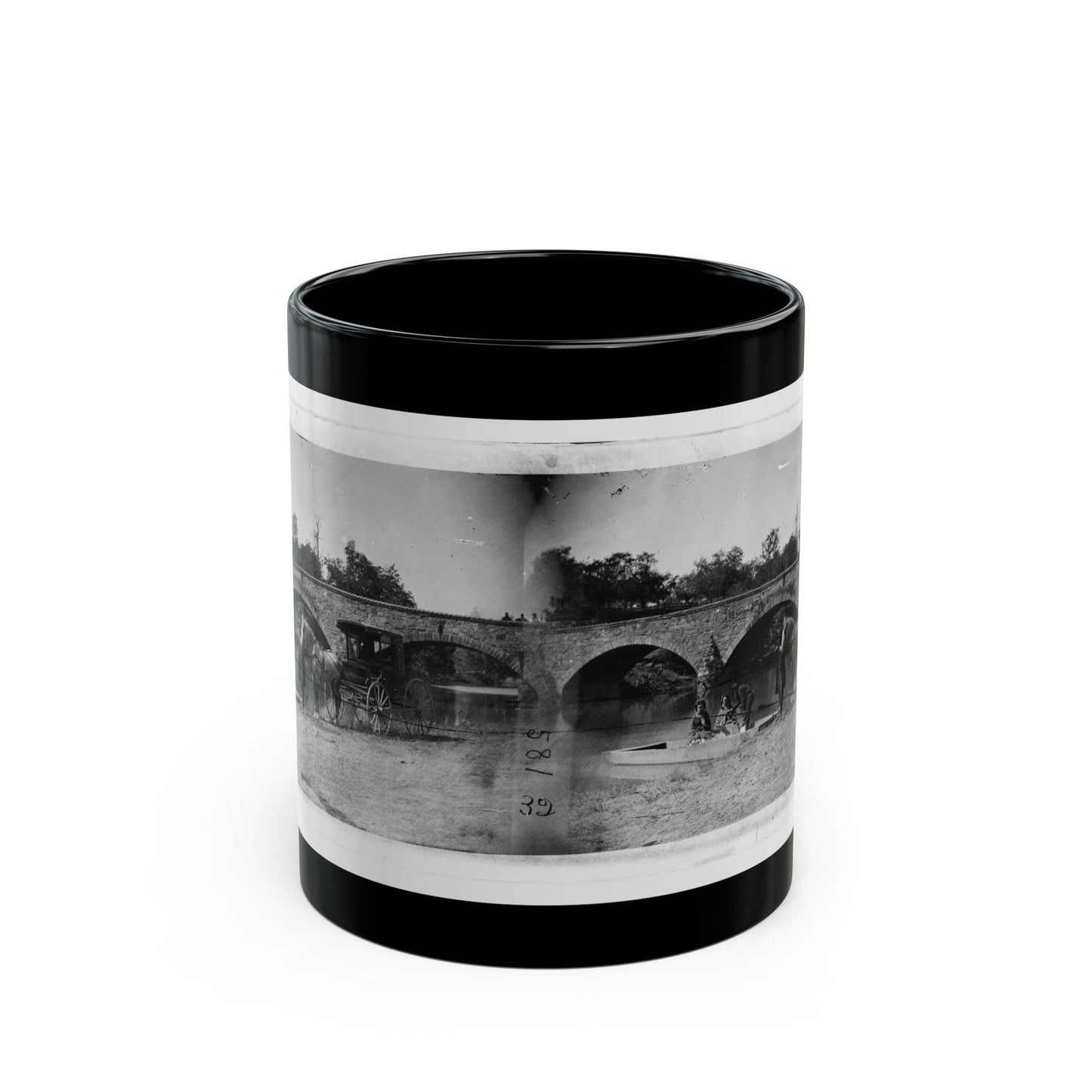 Antietam, Maryland. Picnic Party At Antietam Bridge (U.S. Civil War) Black Coffee Mug