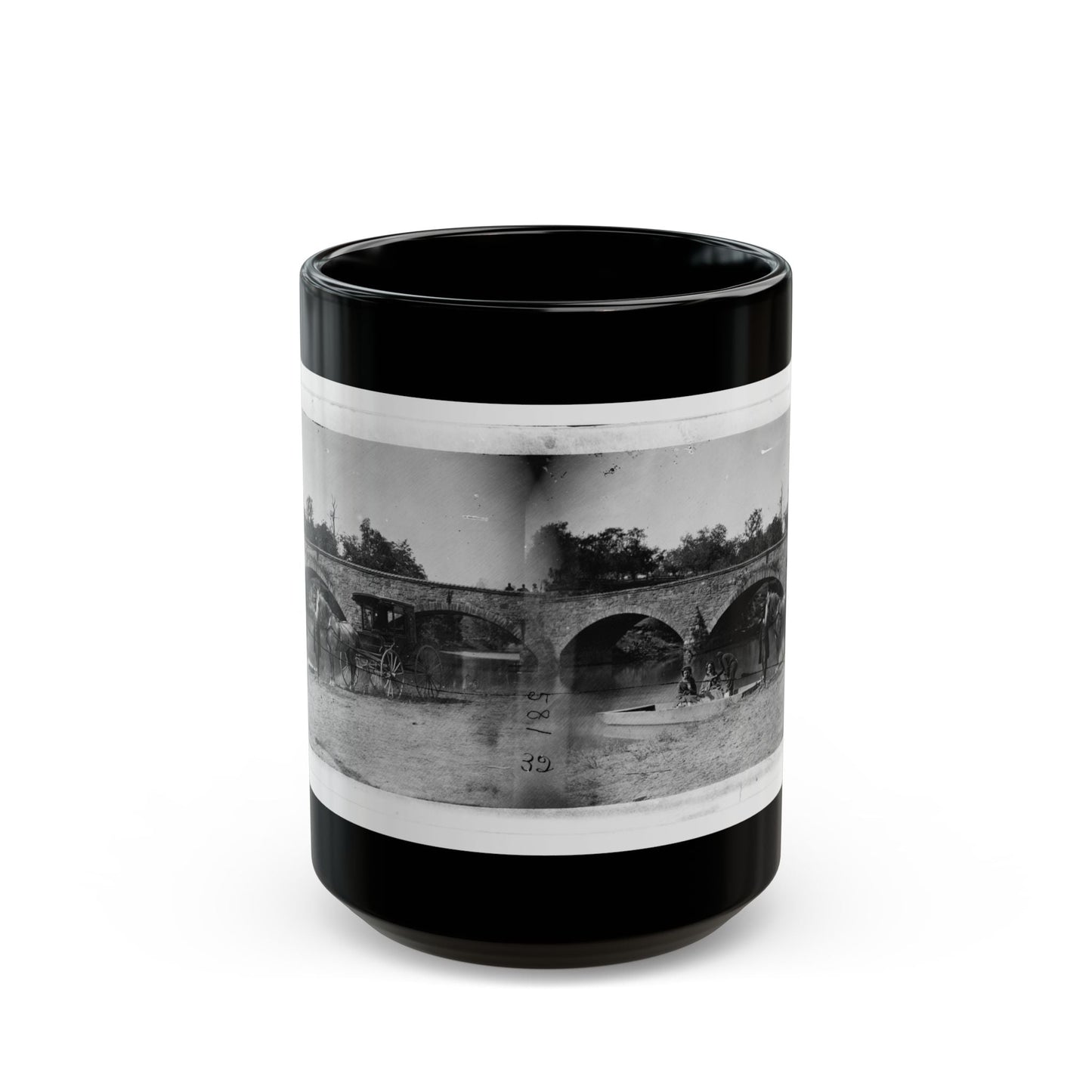 Antietam, Maryland. Picnic Party At Antietam Bridge (U.S. Civil War) Black Coffee Mug