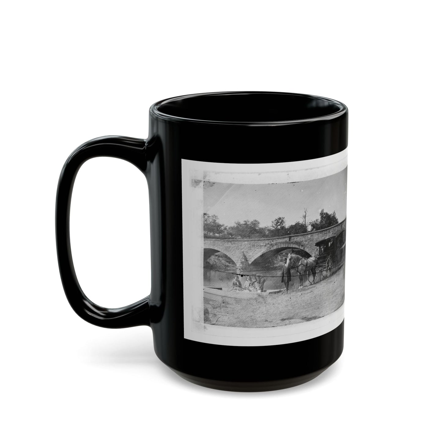 Antietam, Maryland. Picnic Party At Antietam Bridge (U.S. Civil War) Black Coffee Mug