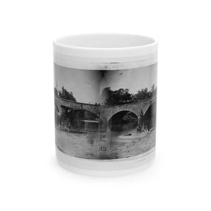 Antietam, Maryland. Picnic Party At Antietam Bridge (U.S. Civil War) White Coffee Mug