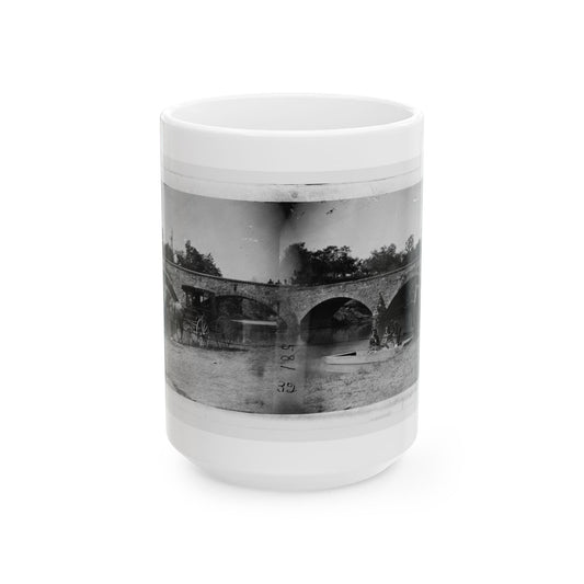 Antietam, Maryland. Picnic Party At Antietam Bridge (U.S. Civil War) White Coffee Mug