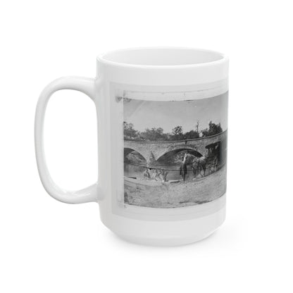 Antietam, Maryland. Picnic Party At Antietam Bridge (U.S. Civil War) White Coffee Mug