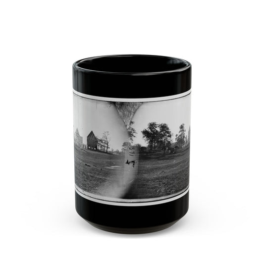 Antietam, Maryland. Real's Barn, Burned By The Bursting Of A Federal Shell At The Battle Of Antietam (U.S. Civil War) Black Coffee Mug