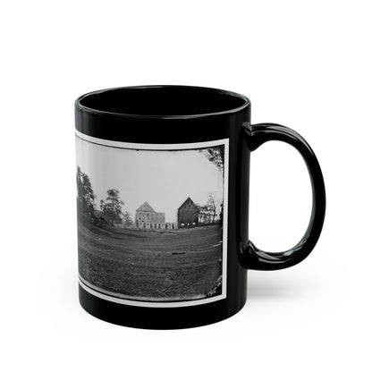 Antietam, Maryland. Real's Barn, Burned By The Bursting Of A Federal Shell At The Battle Of Antietam (U.S. Civil War) Black Coffee Mug