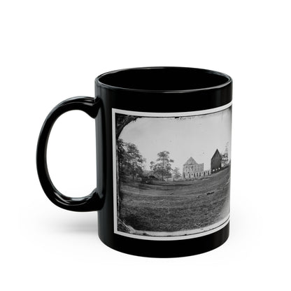 Antietam, Maryland. Real's Barn, Burned By The Bursting Of A Federal Shell At The Battle Of Antietam (U.S. Civil War) Black Coffee Mug