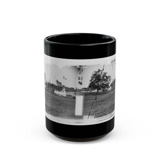 Antietam, Maryland. Ruins Of Mumma's House On The Battlefield (U.S. Civil War) Black Coffee Mug-15oz-The Sticker Space