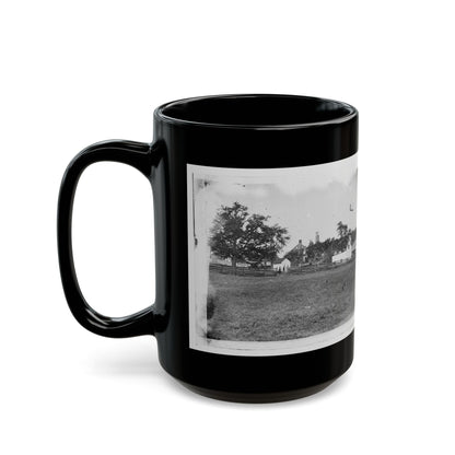 Antietam, Maryland. Ruins Of Mumma's House On The Battlefield (U.S. Civil War) Black Coffee Mug-The Sticker Space