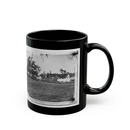 Antietam, Maryland. Ruins Of Mumma's House On The Battlefield (U.S. Civil War) Black Coffee Mug-The Sticker Space