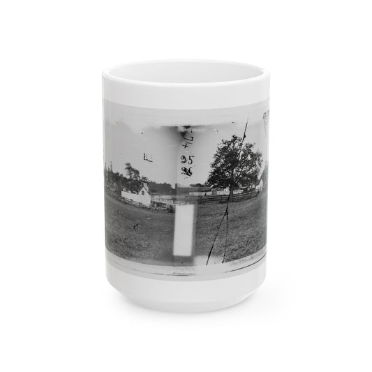 Antietam, Maryland. Ruins Of Mumma's House On The Battlefield (U.S. Civil War) White Coffee Mug-15oz-The Sticker Space