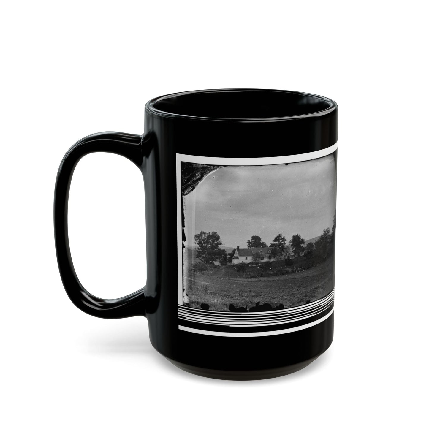 Antietam, Maryland. Rullet's House On The Battlefield (U.S. Civil War) Black Coffee Mug