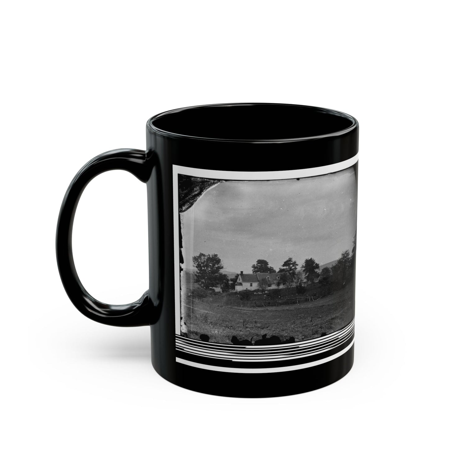 Antietam, Maryland. Rullet's House On The Battlefield (U.S. Civil War) Black Coffee Mug