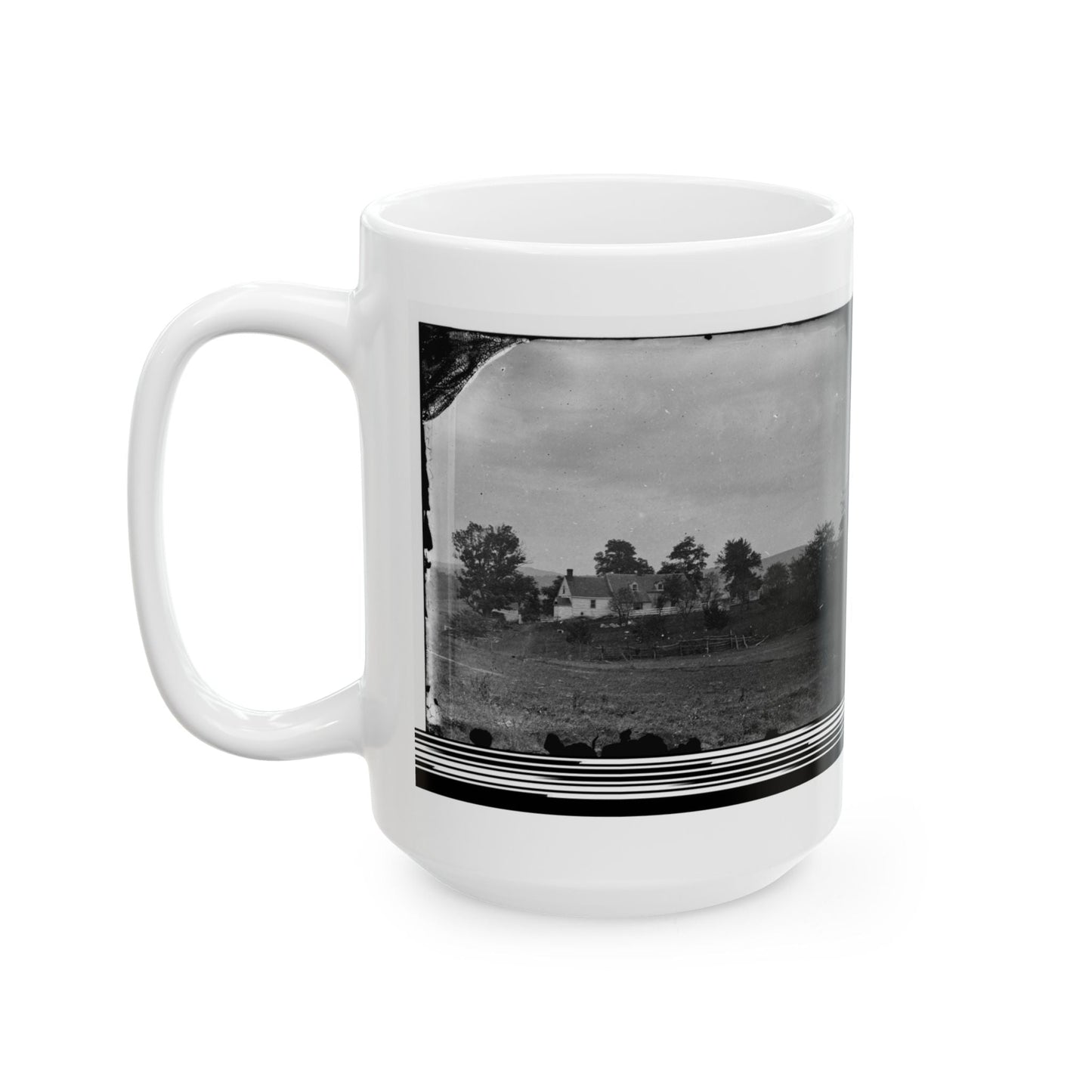 Antietam, Maryland. Rullet's House On The Battlefield (U.S. Civil War) White Coffee Mug