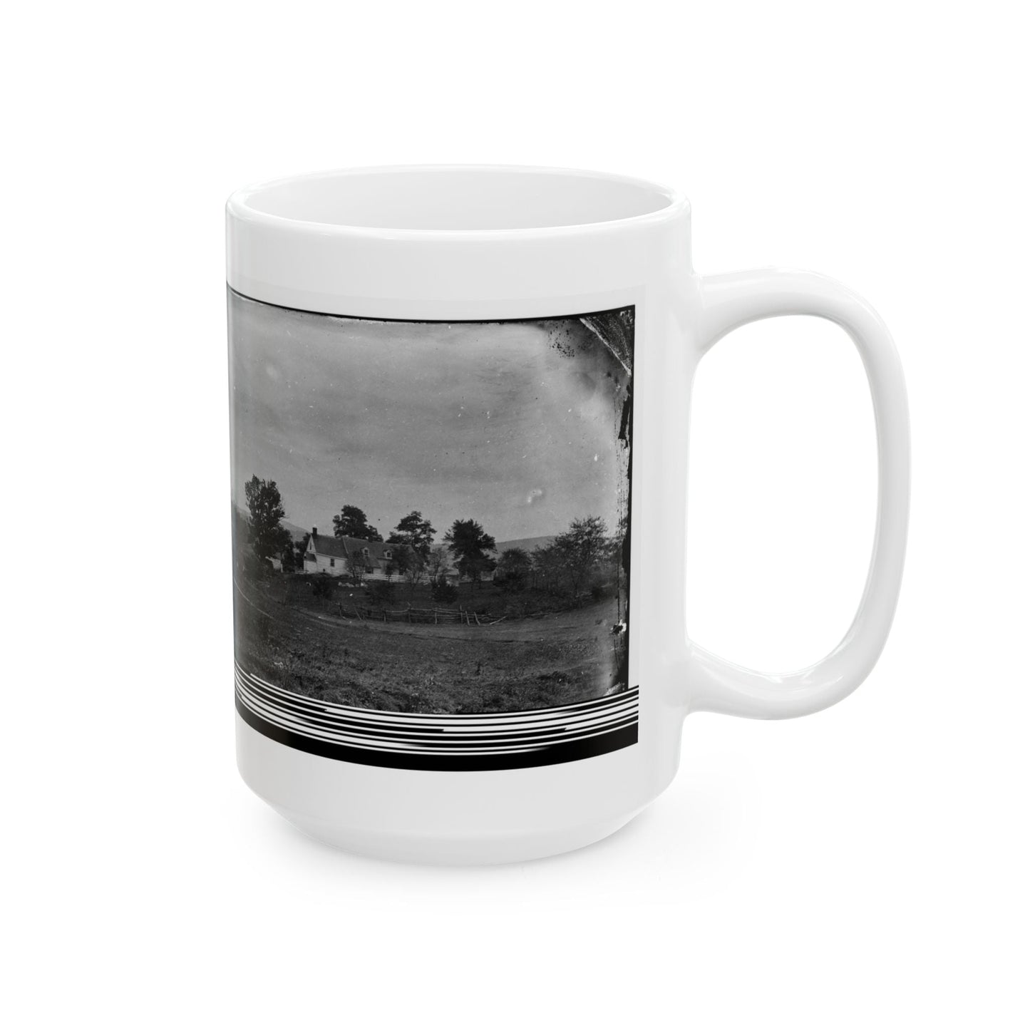 Antietam, Maryland. Rullet's House On The Battlefield (U.S. Civil War) White Coffee Mug